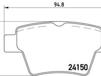 Placute frana Citroen C4 1 (Lc), Peugeot 207 (Wa, Wc), 307 (3a/C) (3h) SRLine parte montare : Punte spate