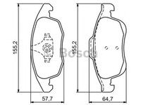 Placute frana CITROEN C4 Picasso I UD BOSCH 0986494235