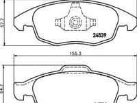 Placute frana CITROEN C4 Picasso I UD HELLA 8DB355013341