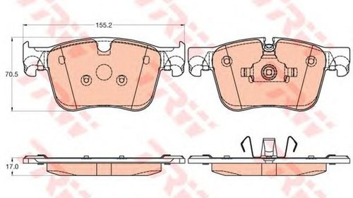 Placute frana CITROEN C4 Picasso II TRW GDB20