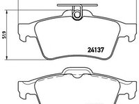 Placute frana CITROEN C5 III Break TD BREMBO P59042