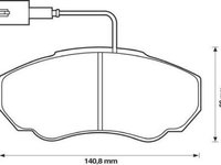 Placute frana Citroen Jumper Bus (230p/ 244), Fiat Ducato (230, 244), Peugeot Boxer Bus (230p, 244Z) SRLine parte montare : Punte fata