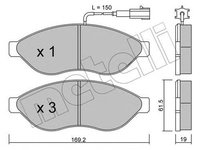 Placute frana CITROEN JUMPER bus METELLI 2207080