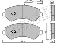 Placute frana CITROEN JUMPER caroserie METELLI 2207091