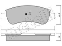 Placute frana CITROEN JUMPER caroserie METELLI 2207100