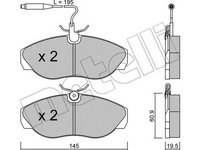 Placute frana CITROEN JUMPER platou sasiu 230 METELLI 2201540