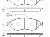 Placute frana CITROEN JUMPER platou sasiu TRISCAN 811010562