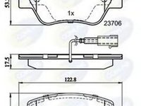 Placute frana CITROEN NEMO caroserie AA COMLINE CBP11037