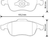 Placute frana DACIA DOKKER (2012 - 2016) JURID 573268JC