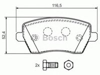 Placute frana DACIA DOKKER Express BOSCH 0986424795