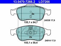 Placute frana DACIA DUSTER caroserie ATE 13047072662