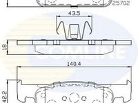 Placute frana DACIA LOGAN II (2012 - 2016) COMLINE CBP02223