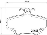 Placute frana DACIA LOGAN LS BREMBO P68008