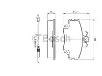 Placute frana DACIA LOGAN MCV (KS_) (2007 - 2016) Bosch 0 986 467 720