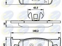 Placute frana DACIA SANDERO II (2012 - 2016) COMLINE CBP02144