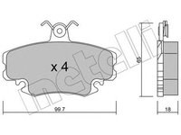 Placute frana DACIA Super nova METELLI 2201200