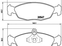 Placute frana DAEWOO CIELO KLETN BREMBO P59011