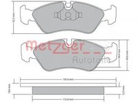 Placute frana DAEWOO CIELO limuzina KLETN METZGER 1170252