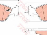 Placute frana DAEWOO ESPERO KLEJ TRW GDB951