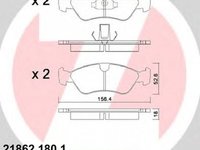 Placute frana DAEWOO ESPERO KLEJ ZIMMERMANN 218621801