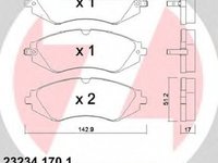 Placute frana DAEWOO ESPERO KLEJ ZIMMERMANN 232341701