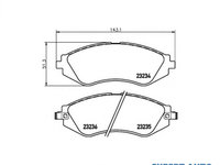 Placute frana Daewoo EVANDA (KLAL) 2002-2016 #3 064502