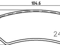 Placute frana DAEWOO LACETTI hatchback KLAN HELLA 8DB355011451