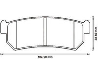 Placute frana Daewoo Lacetti Hatchback (Klan), Nubira Wagon (Klaj, Klan), Nubira Limuzina (Klaj), Nubira Limuzina (Klan) SRLine parte montare : Punte spate