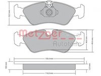 Placute frana DAEWOO LANOS KLAT METZGER 1170235