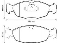 Placute frana DAEWOO LANOS limuzina KLAT JURID 571492D