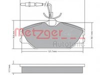 Placute frana DAEWOO LUBLIN II platou sasiu METZGER 1170301