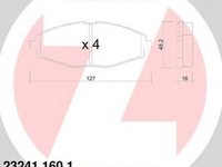 Placute frana DAEWOO MATIZ KLYA ZIMMERMANN 232411601