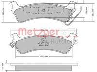 Placute frana DODGE AVENGER METZGER 1170306