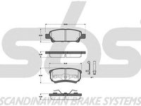 Placute frana DODGE AVENGER SBS 1501223027