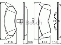 Placute frana DODGE CARAVAN BOSCH 0986424363