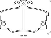 Placute frana fata Alfa Romeo 145 (930), 07.1994-01.2001, marca SRLine S70-0075