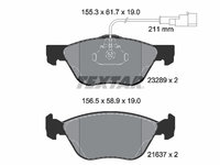 PLACUTE FRANA Fata ALFA ROMEO 147 (937_) TEXTAR 2328902 2000 2001 2002 2003 2004 2005 2006 2007 2008 2009 2010