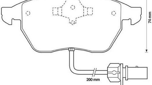 Placute frana fata AUDI A4, A6 VW GOLF, PASSA