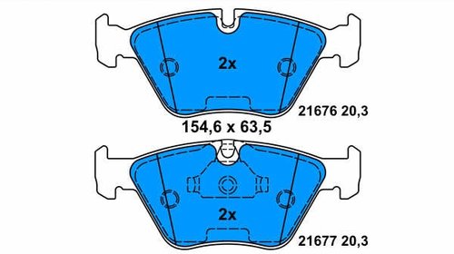 Placute frana fata Bmw E39 520 D - Ate