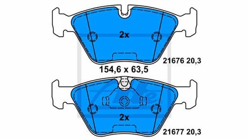 Placute frana fata Bmw Seria 5 E39 520 D - At