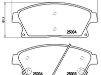 PLACUTE FRANA Fata CHEVROLET TRAX BREMBO P 59 077 2012 2013 2014 2015