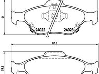 PLACUTE FRANA Fata DAIHATSU CHARADE VIII BREMBO P 83 085 2011