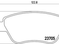 Placute frana fata Fiat 500 (312), 10.2007-, marca SRLine S70-0497