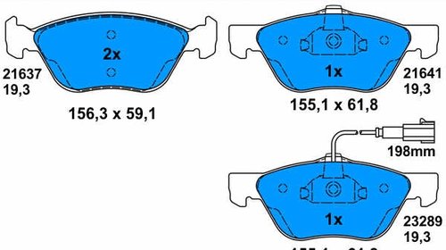 Placute frana fata Fiat Marea 2.0 , 2.5 JTD -