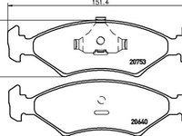 Placute frana fata Ford Fiesta 4 (Ja, Jb), 08.1995-09.2002, marca SRLine S70-0428