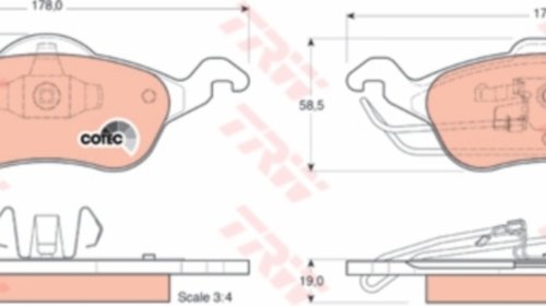 Placute frana fata Ford FOCUS (DAW, DBW)- TRW