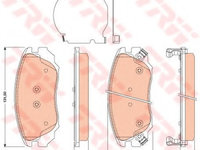 PLACUTE FRANA FATA GDB1782 TRW pentru Opel Insignia 2008 2009 2010 2011 2012 2013 2014 2015 2016 2017