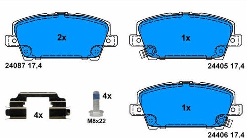 Placute frana fata Honda Civic 8 cod: 2408701