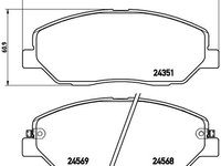 PLACUTE FRANA Fata HYUNDAI SANTA FÉ III (DM, DMA) BREMBO P 30 036 2012 2013 2014 2015