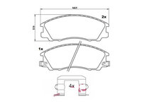 Placute frana fata Hyundai Terracan (Hp), 06.2001-03.2008, marca SRLine S70-0532